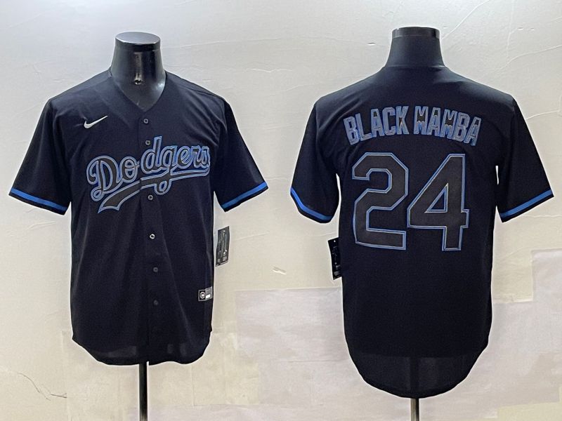 Men Los Angeles Dodgers #24 Black Mamba Black Classic Edition 2025 Nike MLB Jersey style 1
